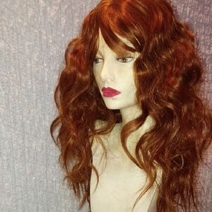Auburn Wavy Hair Wig